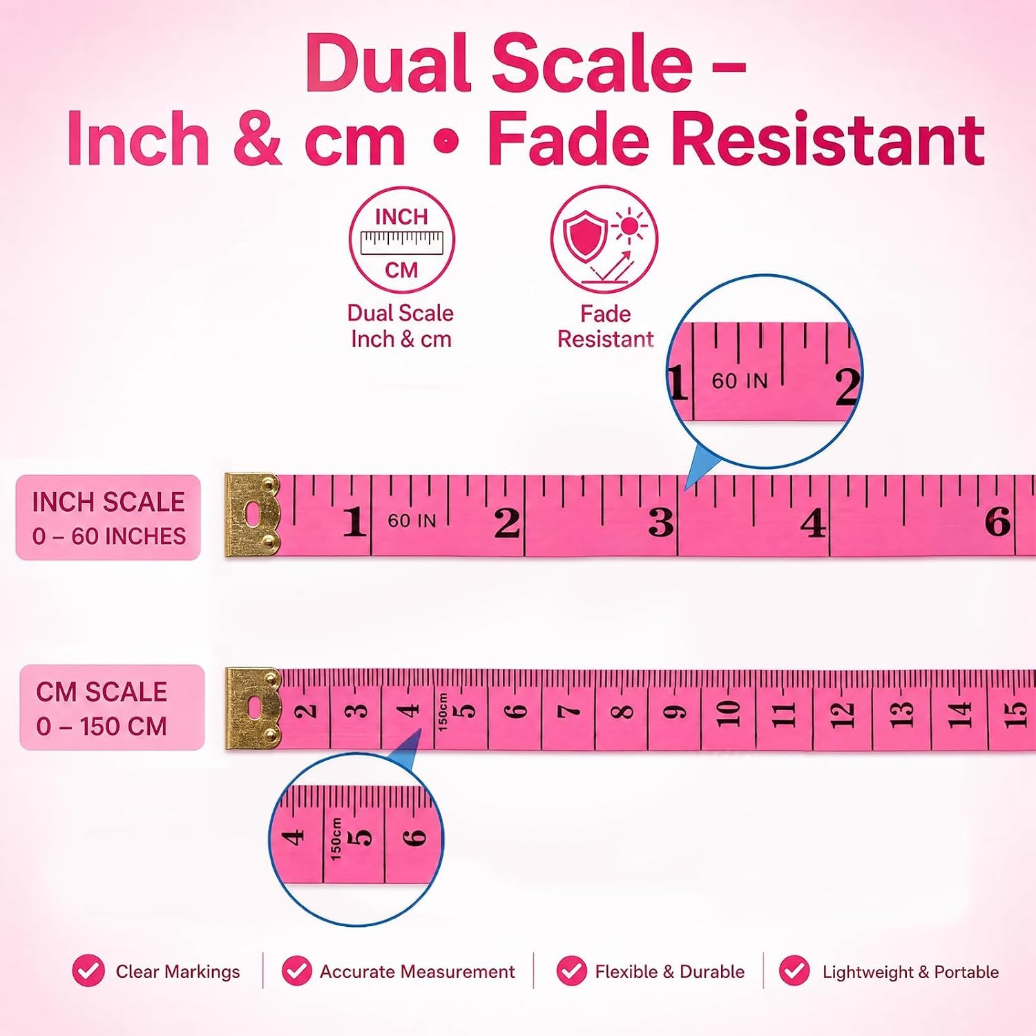 1/5/10Pcs 150cm/60-Inch Soft B - Tape Measure ulasan dan harga