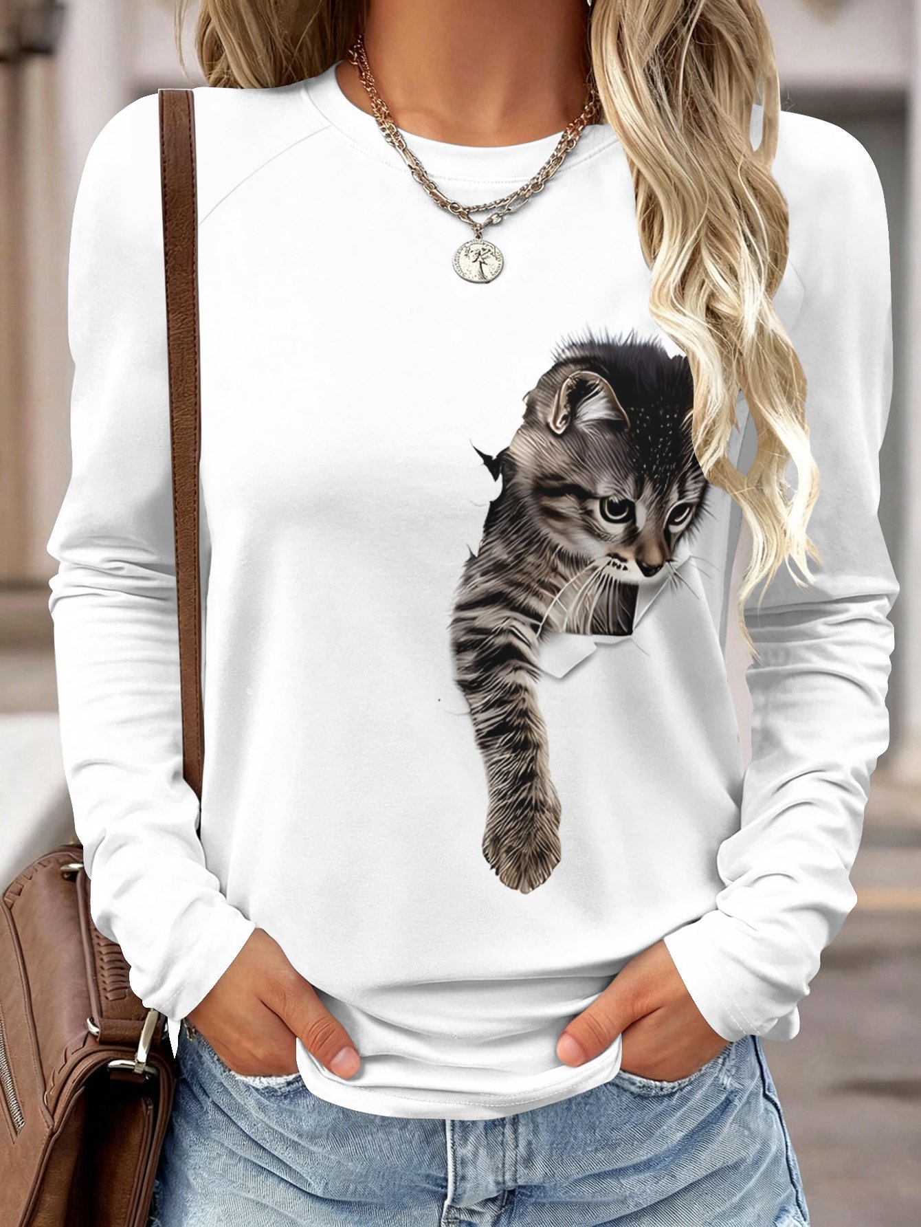 Women Long Sleeve Shirt Pocket - Wallpaper ulasan dan harga