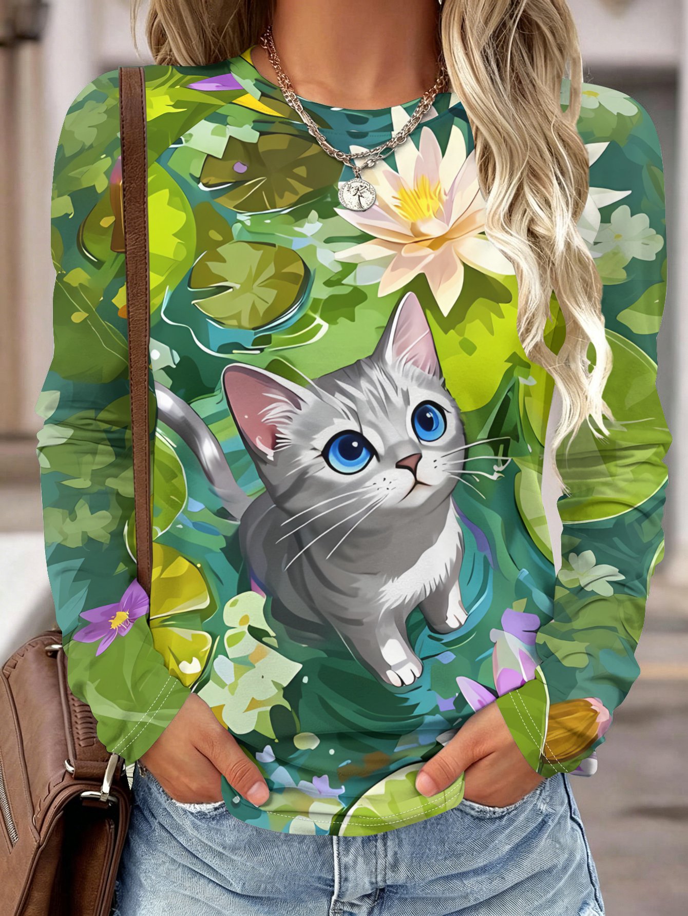 Women Long Sleeve Shirt Pocket - Wallpaper ulasan dan harga