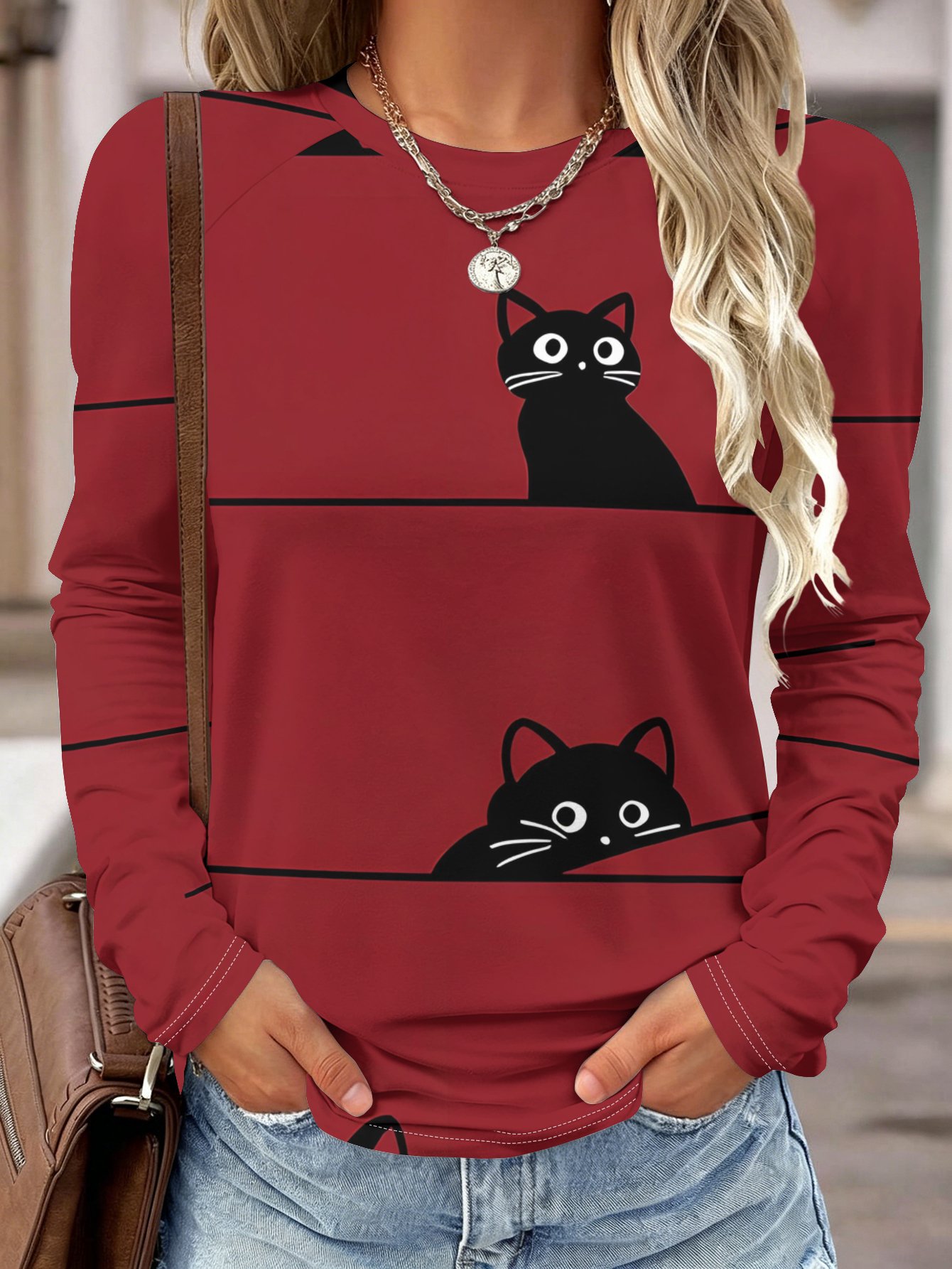 Women Long Sleeve Shirt Pocket - Wallpaper ulasan dan harga