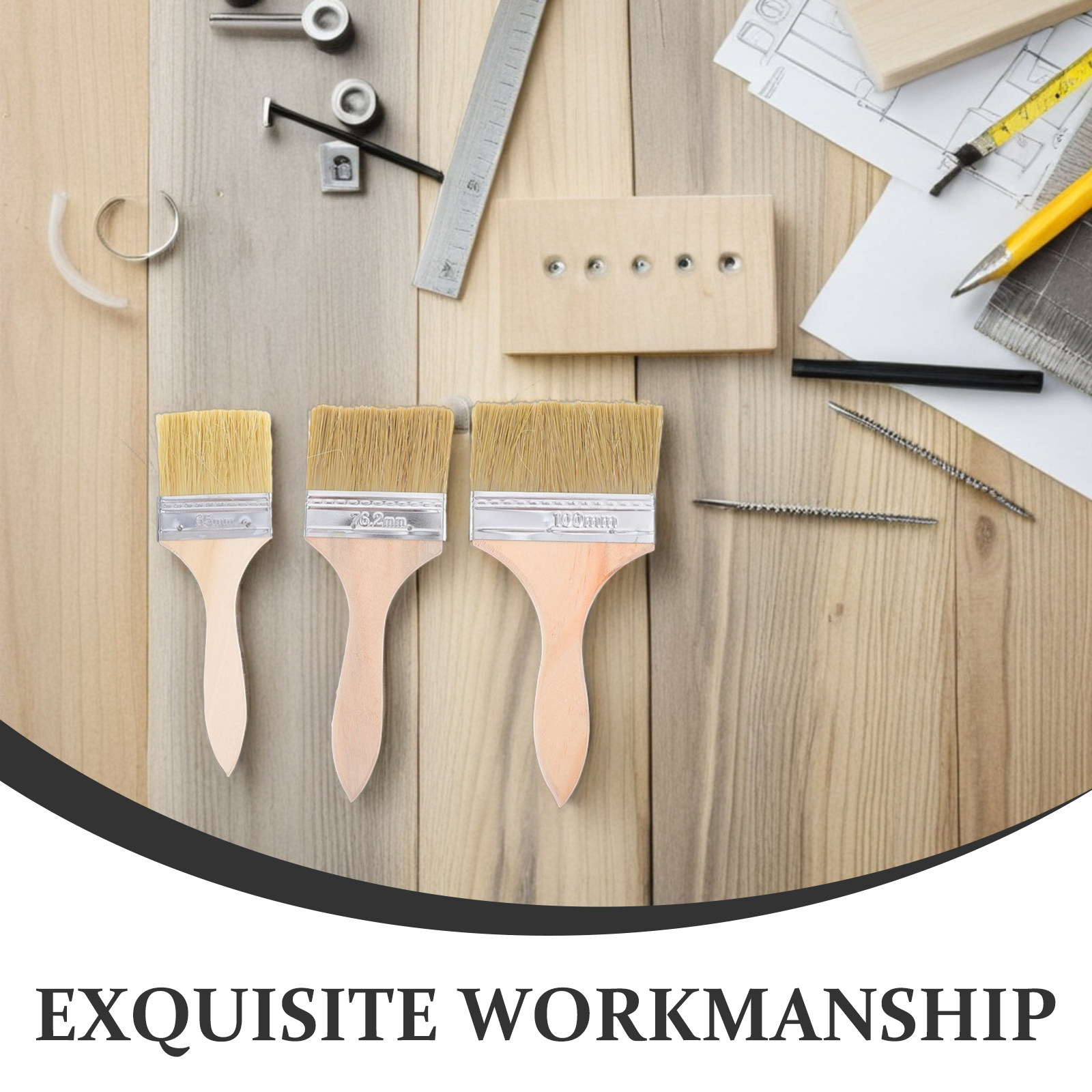 Thickened Wooden Handle Paint  - Home Improvement Fence ulasan dan harga