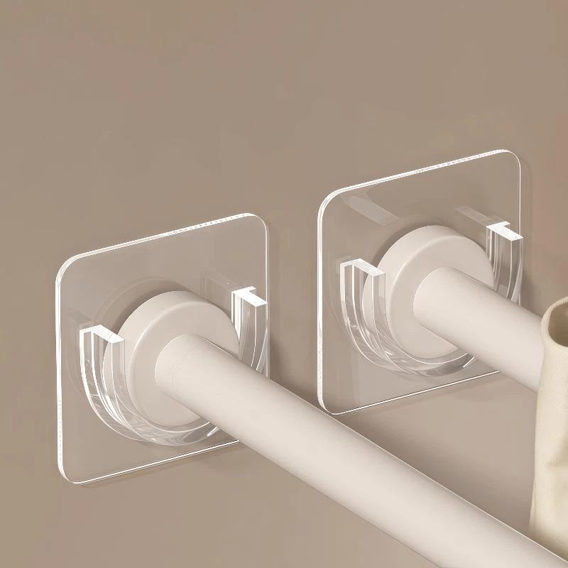 N$ 4 PCS Transparent Adhesive  - Curtain Rods ulasan dan harga
