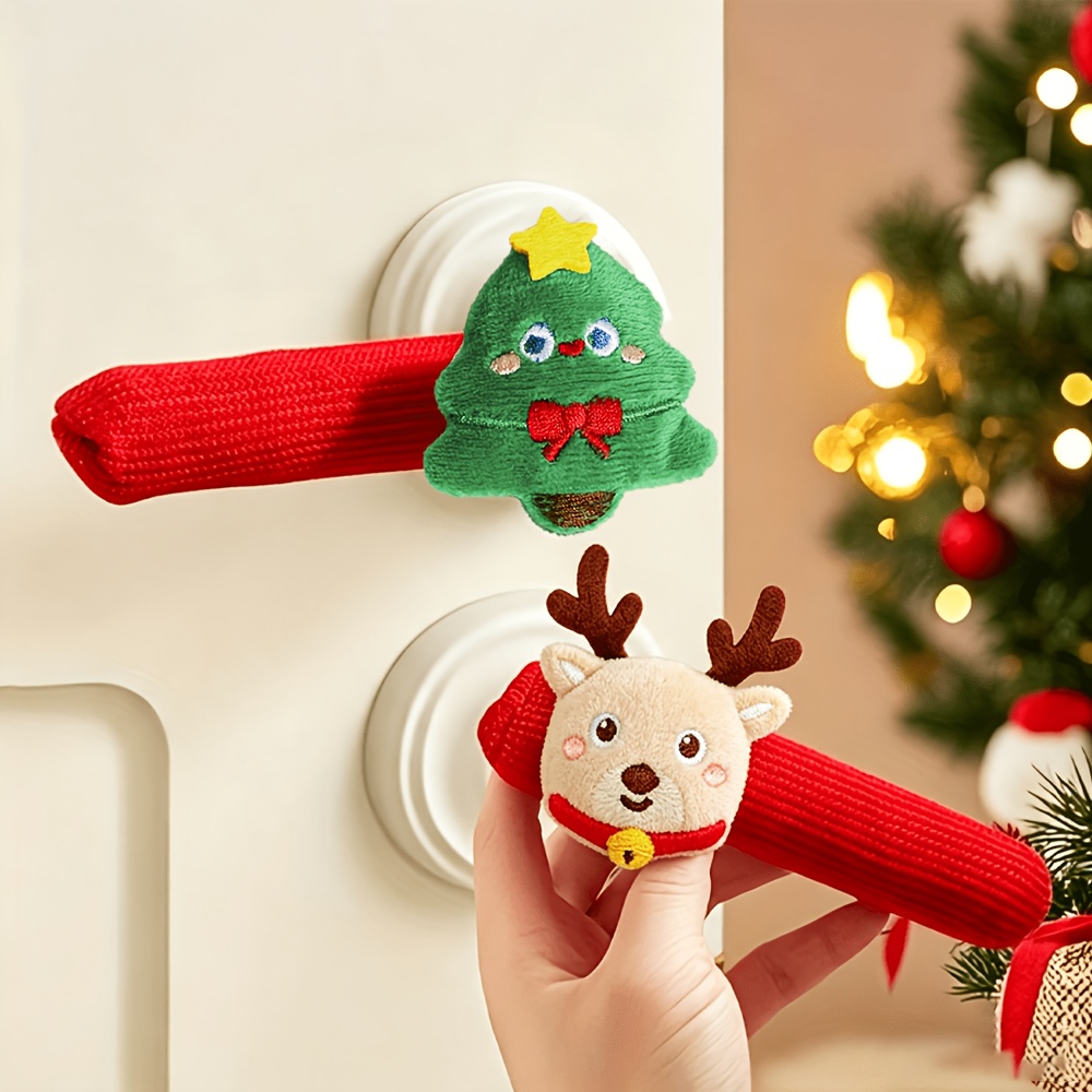 4 Pcs Christmas Door Handle Co - Door Handle ulasan dan harga